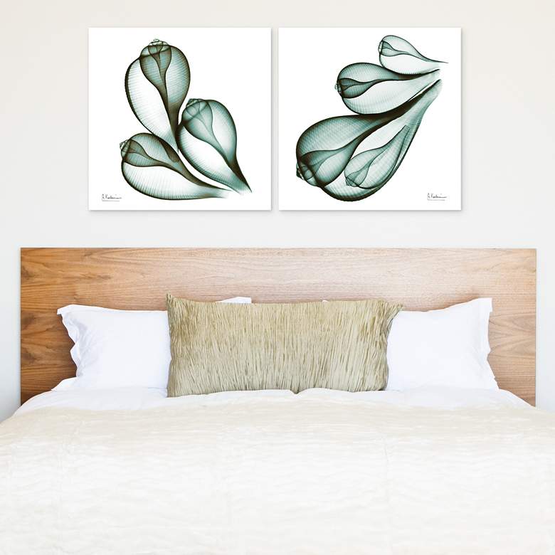 Image 1 Coastal Serenity 48" Wide 2-Piece Glass Wall Art Set in scene