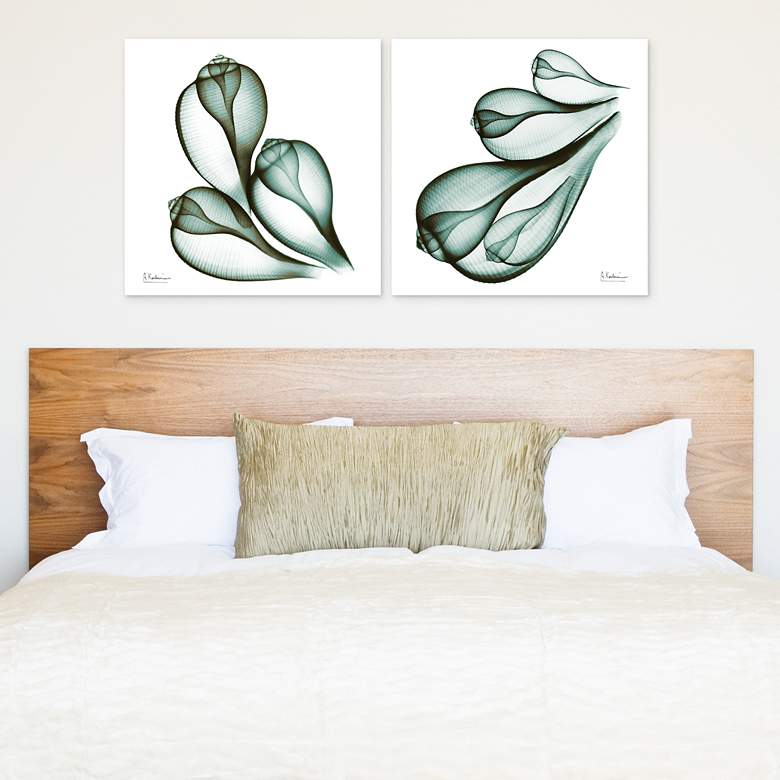 Image 1 Coastal Serenity 48 inch Wide 2-Piece Glass Wall Art Set in scene