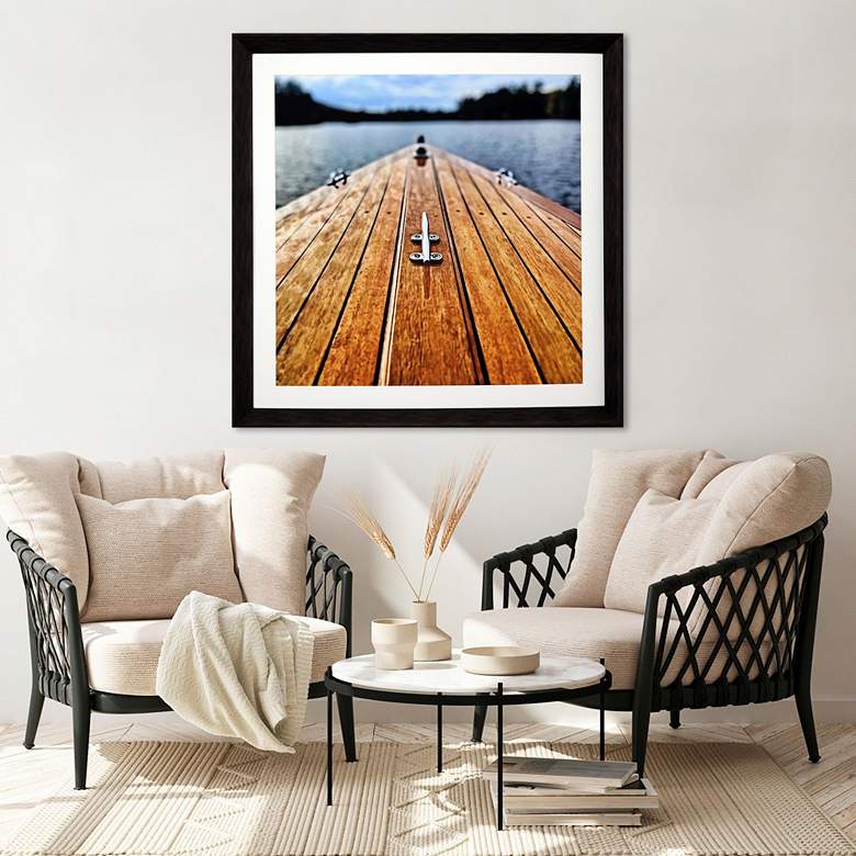 Image 1 Lake Life I 43" Square Exclusive Giclee Framed Wall Art in scene