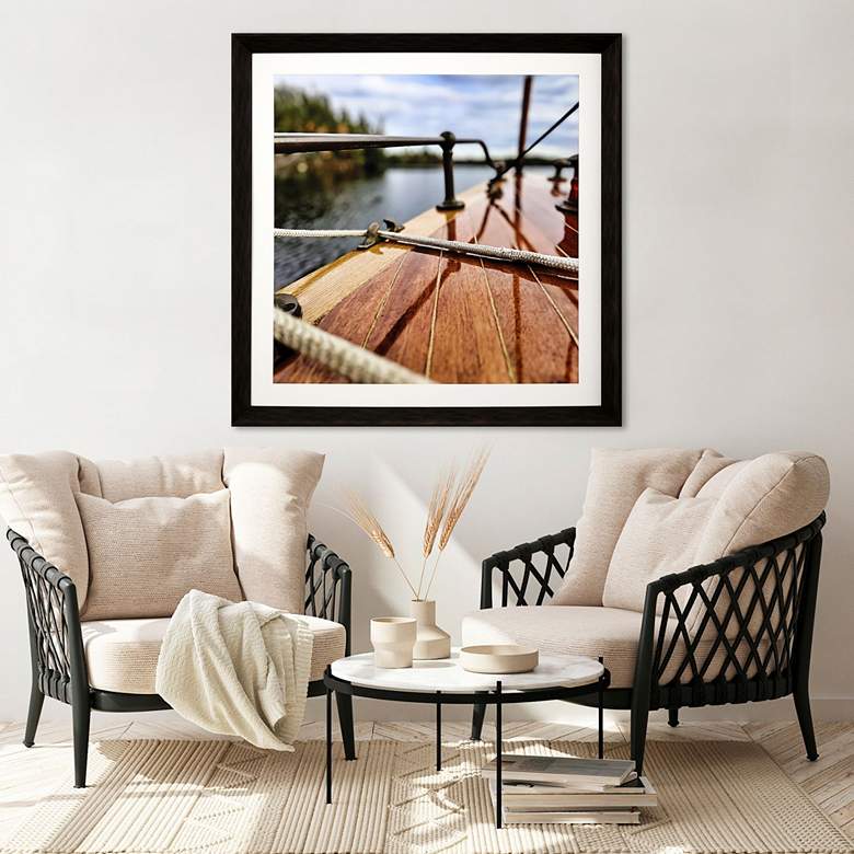Image 1 Lake Life II 43" Square Exclusive Giclee Framed Wall Art in scene