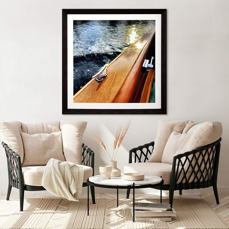 Image 1 Lake Life IV 43" Square Exclusive Giclee Framed Wall Art in scene