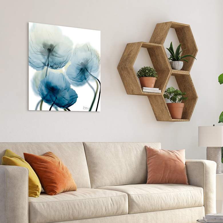 Image 1 Unfocused Beauty 1 24" Square Glass Graphic Wall Art in scene