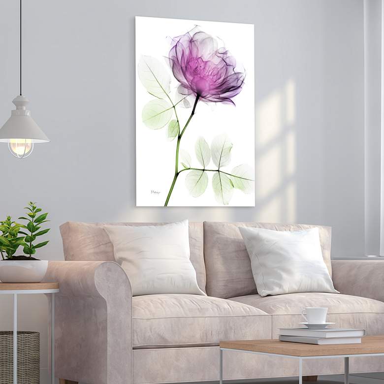Image 1 Rose Dynasty 1 48" High Free Floating Glass Graphic Wall Art in scene