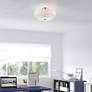 1_Meridian 15" Wide Brushed Nickel Drum Ceiling Light in scene