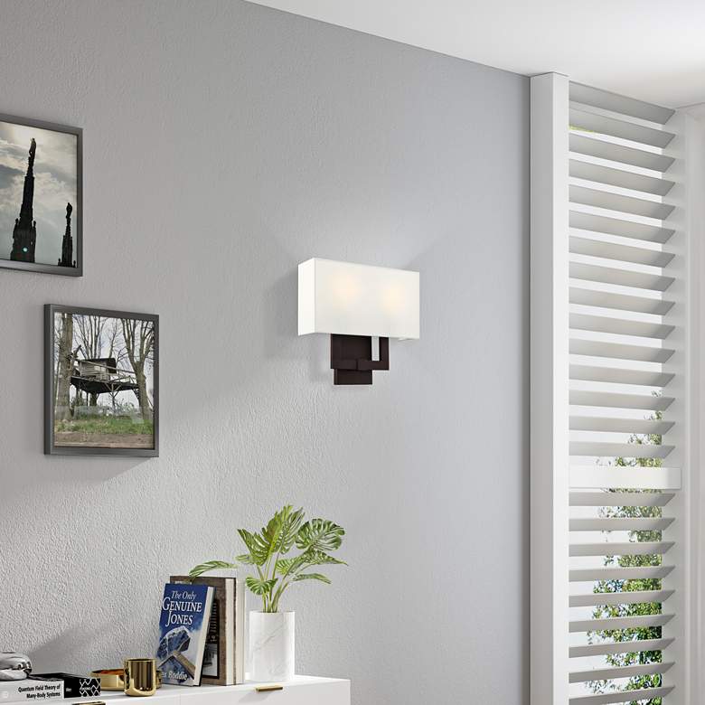 Image 1 Meridian 12 3/4" High Bronze Wall Sconce in scene