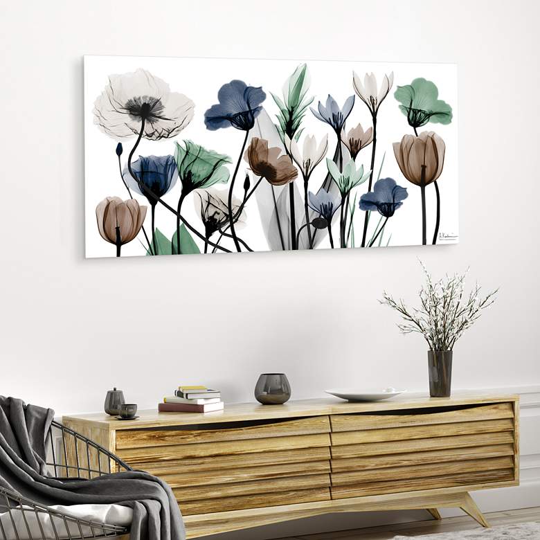 Image 1 Floral Landscape 48" Wide Tempered Glass Graphic Wall Art in scene