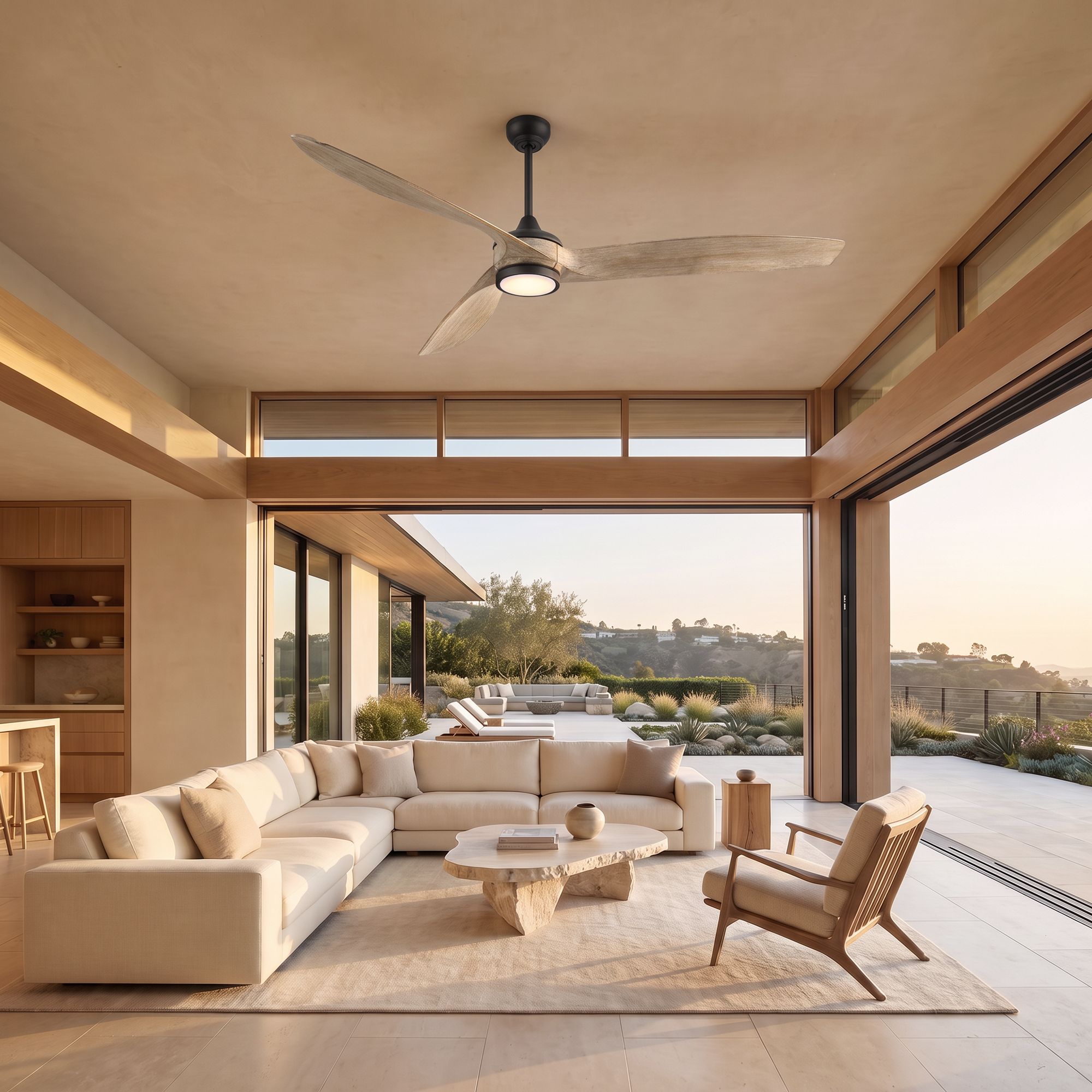 Watch A Video About the 60 Casa Vieja La Jolla Surf Matte Black LED Ceiling Fan with Remote