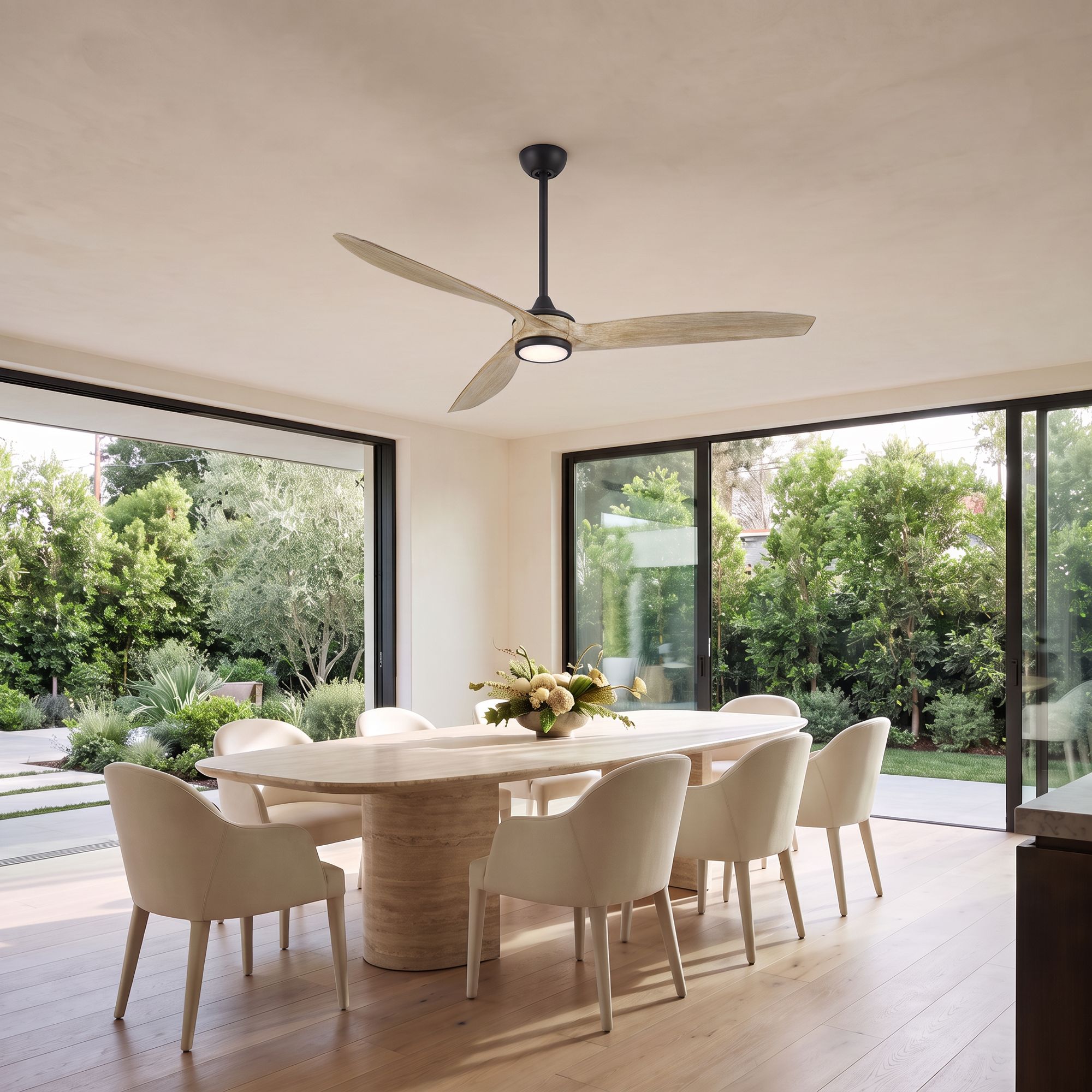 Watch A Video About the 60 Casa Vieja La Jolla Surf Matte Black LED Ceiling Fan with Remote