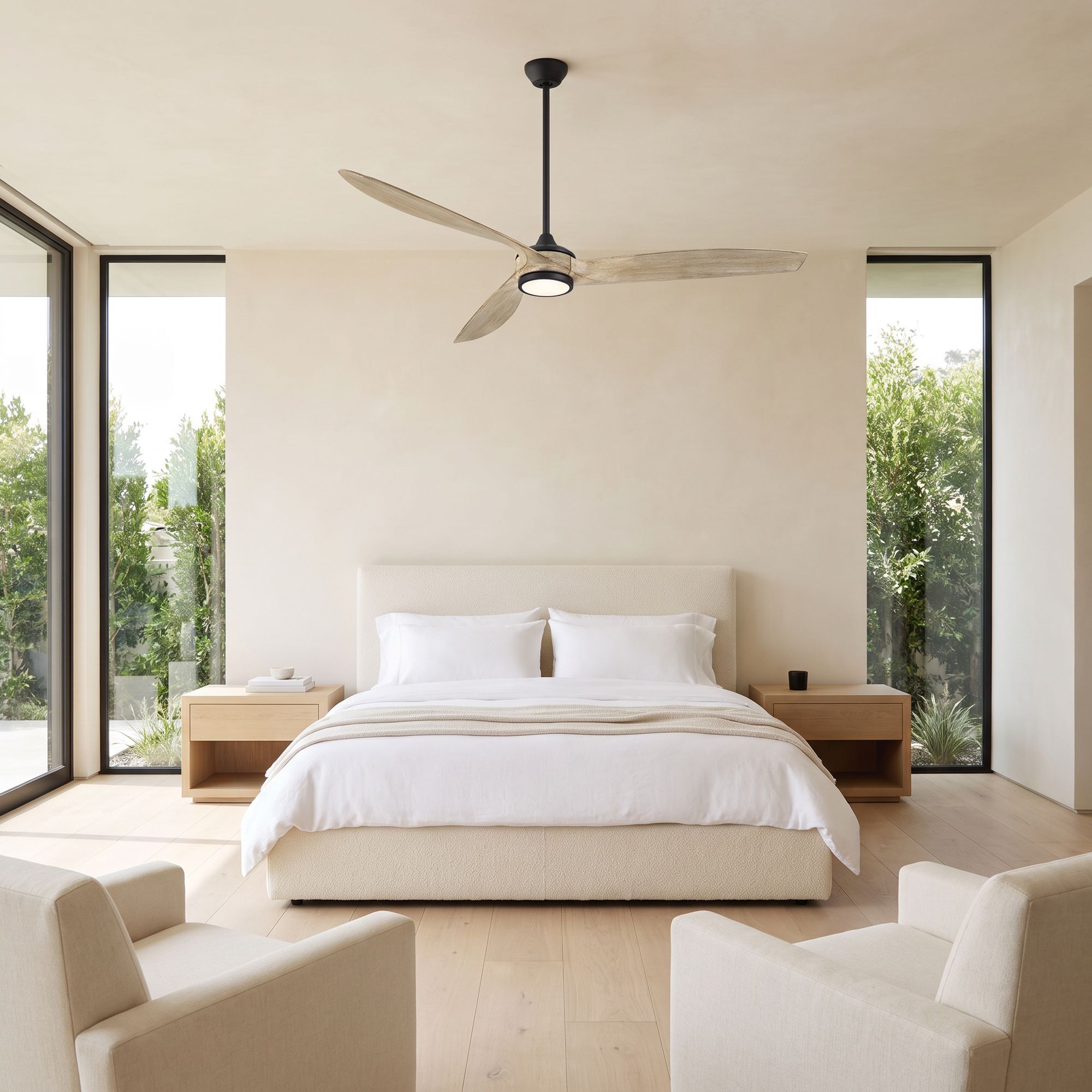 Watch A Video About the 60 Casa Vieja La Jolla Surf Matte Black LED Ceiling Fan with Remote