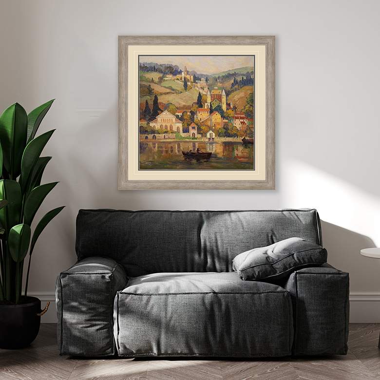 Image 1 The Golden Arno 40 inch Square Framed Giclee Wall Art in scene
