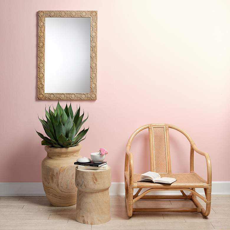 Image 1 Jamie Young Relief Natural 24" x 36" Rectangular Wall Mirror in scene