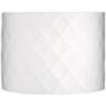 Color Plus Ovo 28 1/2&quot; White Diamond Shade with Ribbon Red Table Lamp