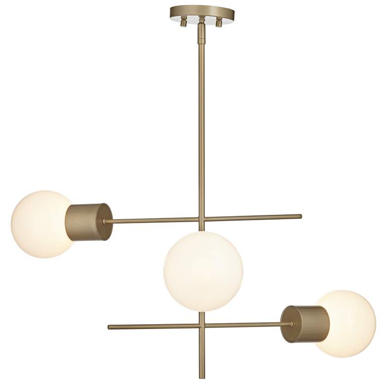 Image 4 83M89 - Contemporary 3-light Chandelier in Antique Brass more views