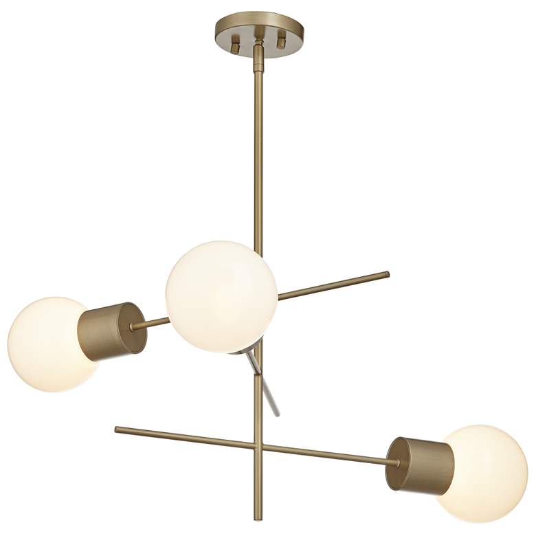 Image 5 83M89 - Contemporary 3-light Chandelier in Antique Brass more views
