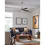 52" Fanimation Kwad Brushed Nickel LED Ceiling Fan with Remote in scene