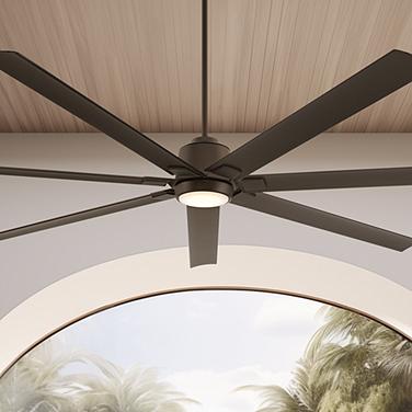 84" Casa Vieja Airbender Emperial Bronze LED Ceiling Fan with Remote