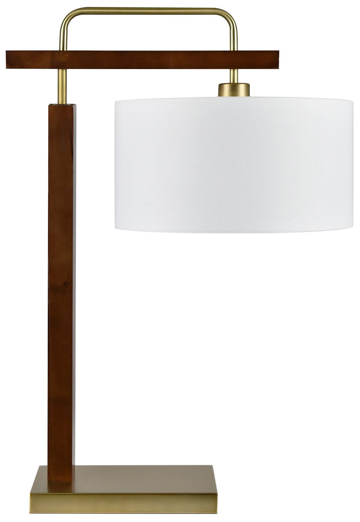 Image 2 84" Black and Gold Metal Floor Lamp with Glass Shades more views