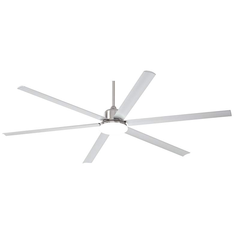 Image 2 84 inch Casa Arcade Brushed Nickel Damp Rated LED Ceiling Fan with Remote