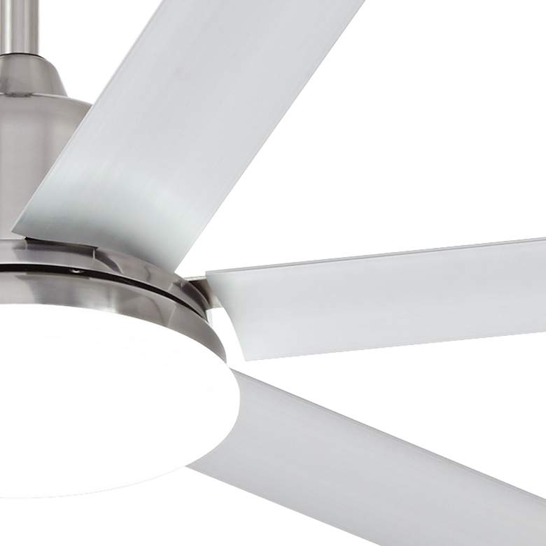 Image 3 84" Casa Arcade Brushed Nickel Damp Rated LED Ceiling Fan with Remote more views