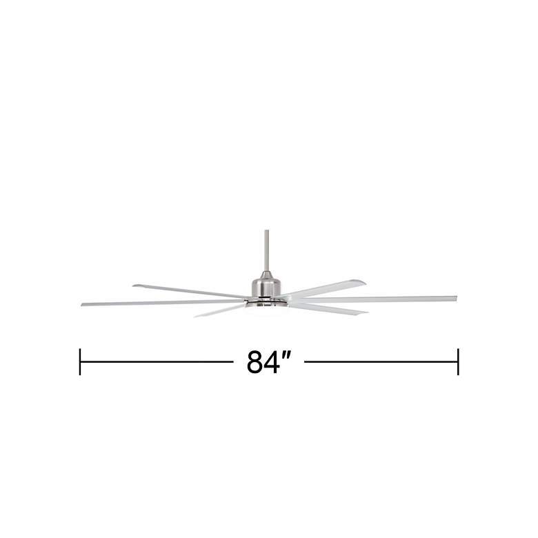 Image 7 84 inch Casa Arcade Brushed Nickel Damp Rated LED Ceiling Fan with Remote more views