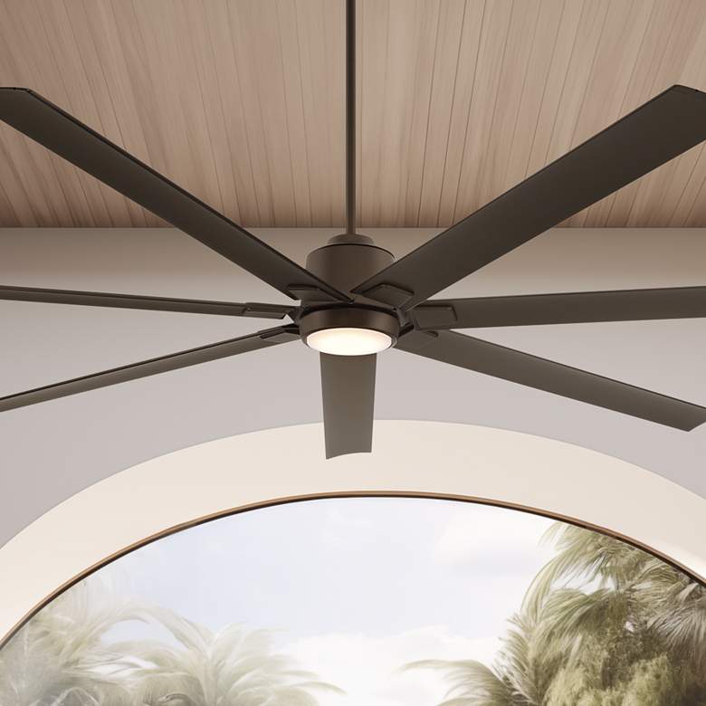 Image 1 84" Casa Vieja Airbender Emperial Bronze LED Ceiling Fan with Remote