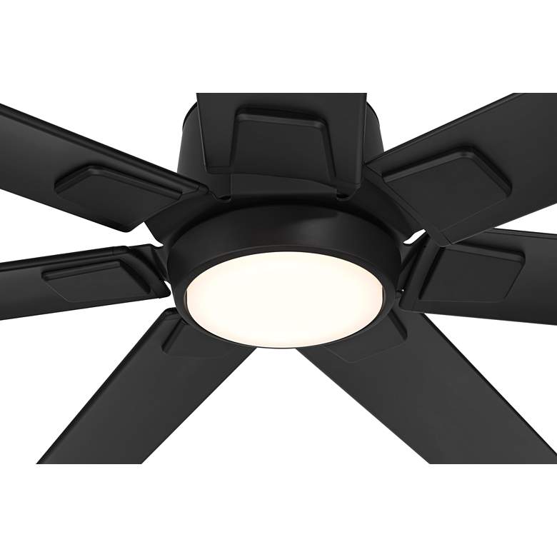 Image 3 84" Casa Vieja Airbender Matte Black LED Ceiling Fan with Remote more views