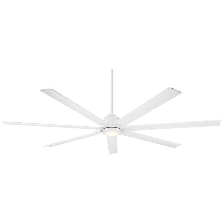 Image 2 84" Casa Vieja Airbender Matte White LED Ceiling Fan with Remote