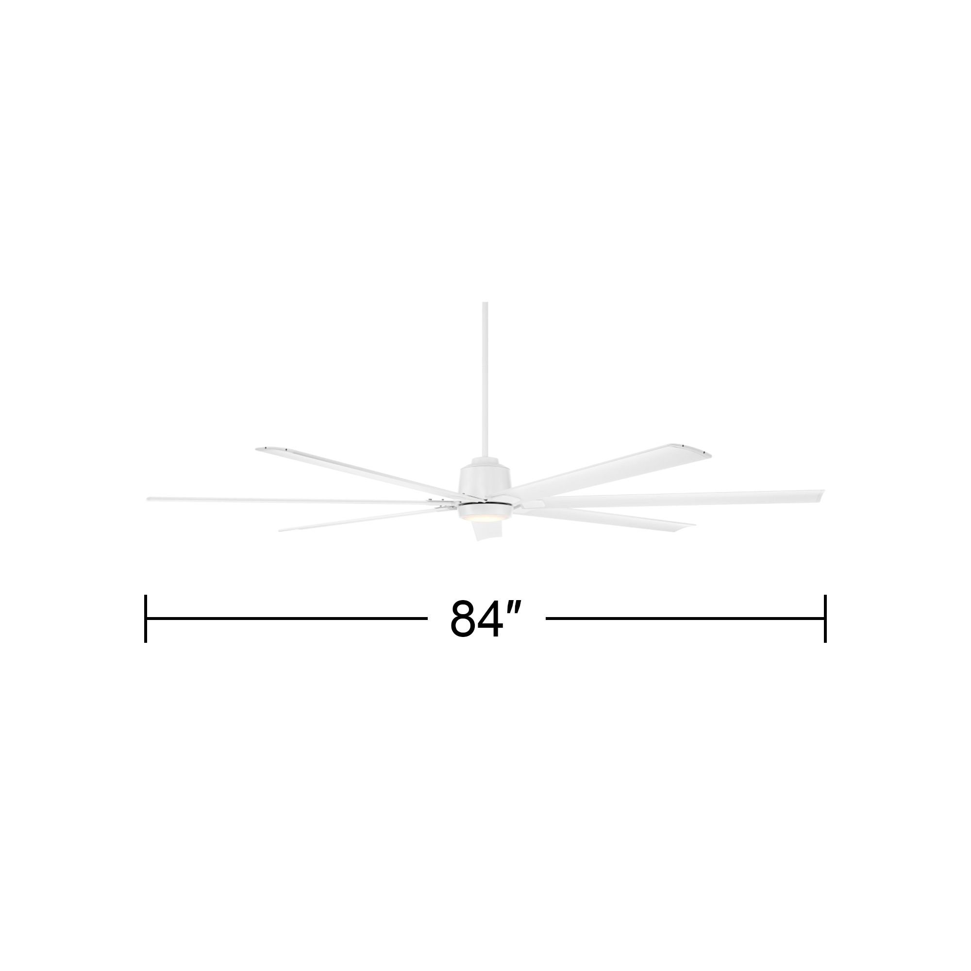 Watch A Video About the 84 Casa Vieja Airbender Matte White LED Ceiling Fan with Remote