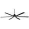 84" Casa Vieja Ultra Breeze Matte Black LED Wet Rated Ceiling Fan