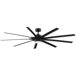 84" Fanimation Odyn Black CCT LED Wet Smart Ceiling Fan