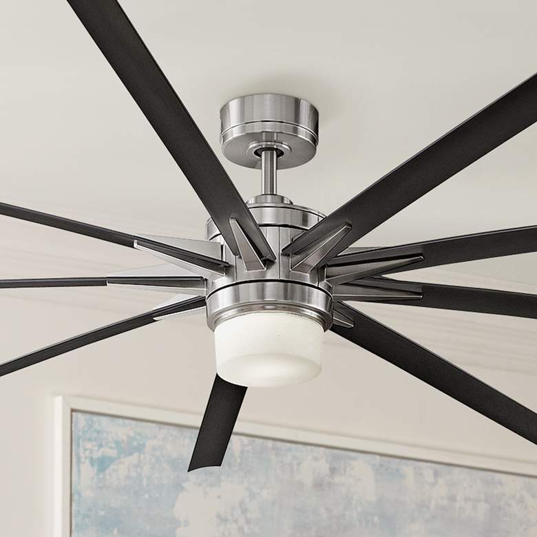Image 1 84 inch Fanimation Odyn Brushed Nickel LED Ceiling Fan