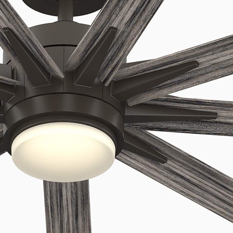 Image 3 84" Fanimation Odyn Greige CCT LED Wet Large Smart Ceiling Fan more views