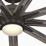 84" Fanimation Odyn Greige CCT LED Wet Large Smart Ceiling Fan