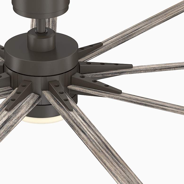 Image 5 84" Fanimation Odyn Greige CCT LED Wet Large Smart Ceiling Fan more views