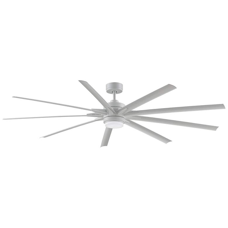 Image 1 84" Fanimation Odyn Matte White CCT LED Wet Large Smart Ceiling Fan