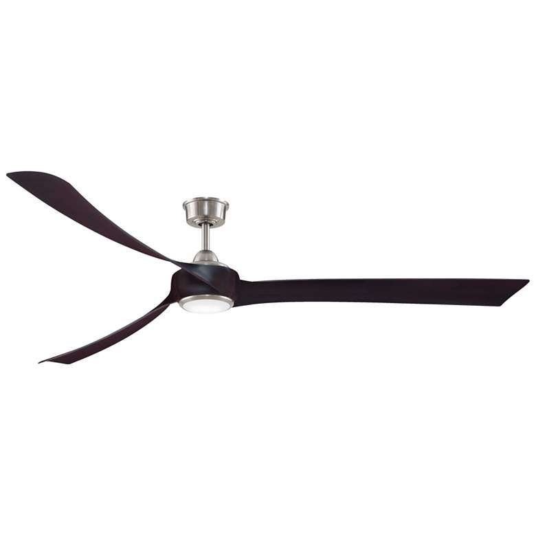 84&quot; Fanimation Wrap Brushed Nickel Damp Ceiling Fan more views