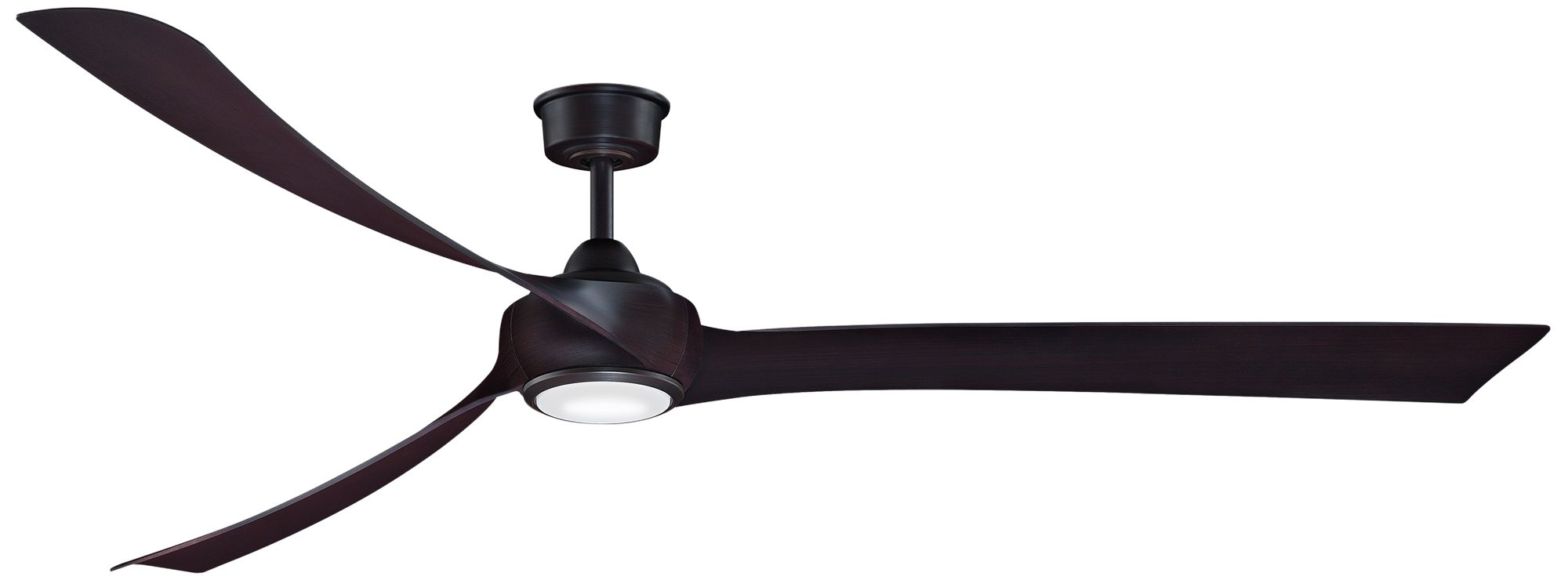 84" Fanimation Wrap Dark Bronze LED Damp Smart Ceiling Fan