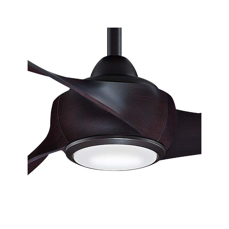 Image 3 84" Fanimation Wrap Dark Bronze LED Damp Smart Ceiling Fan more views