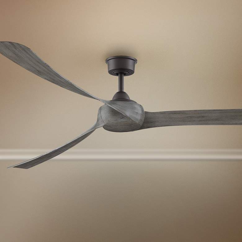 Image 1 84 inch Fanimation Wrap Matte Greige Damp Smart Ceiling Fan