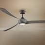 84" Fanimation Wrap Matte Greige LED Damp Smart Ceiling Fan