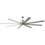 84" Kichler Breda Brushed Nickel Large Outdoor Ceiling Fan with Remote