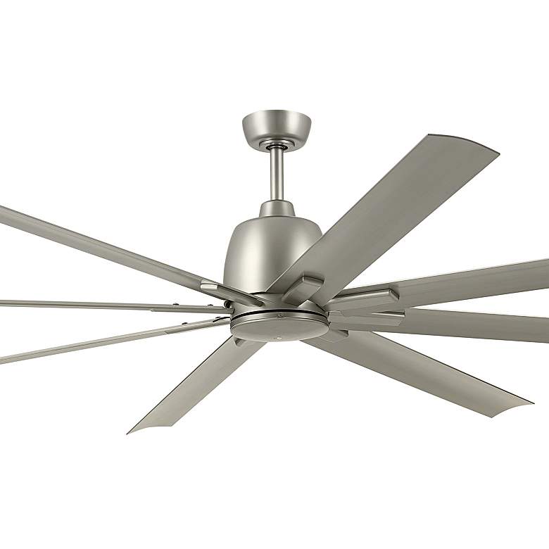 Image 2 84 inch Kichler Breda Brushed Nickel Large Outdoor Ceiling Fan with Remote more views