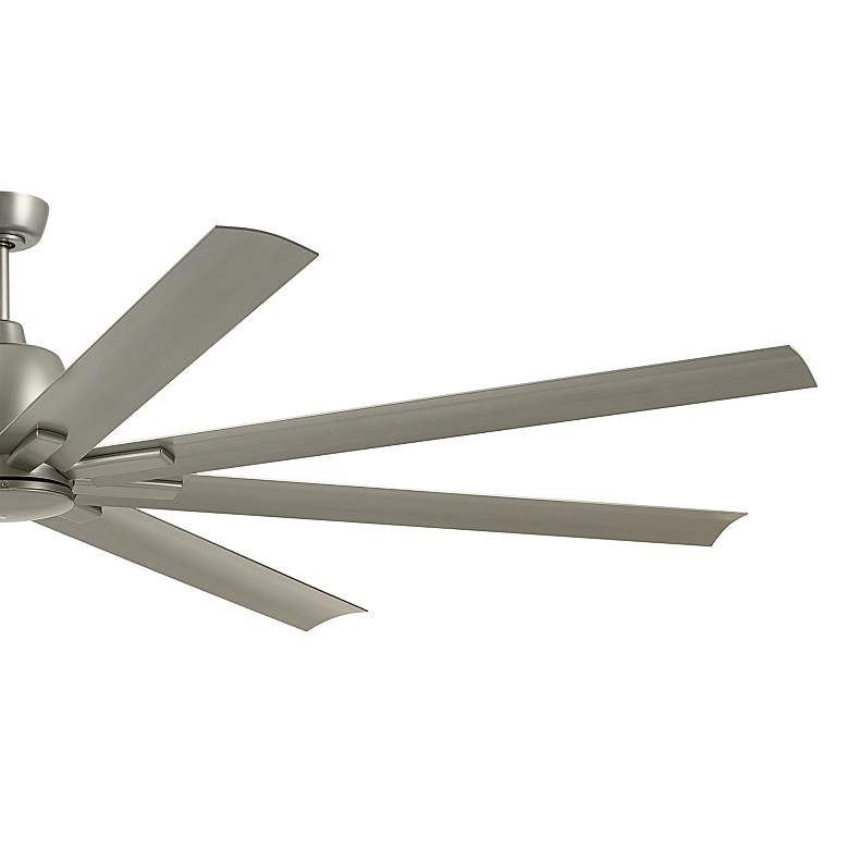 Image 4 84" Kichler Breda Brushed Nickel Large Outdoor Ceiling Fan with Remote more views
