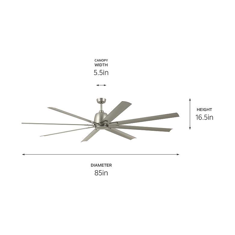 Image 5 84" Kichler Breda Brushed Nickel Large Outdoor Ceiling Fan with Remote more views
