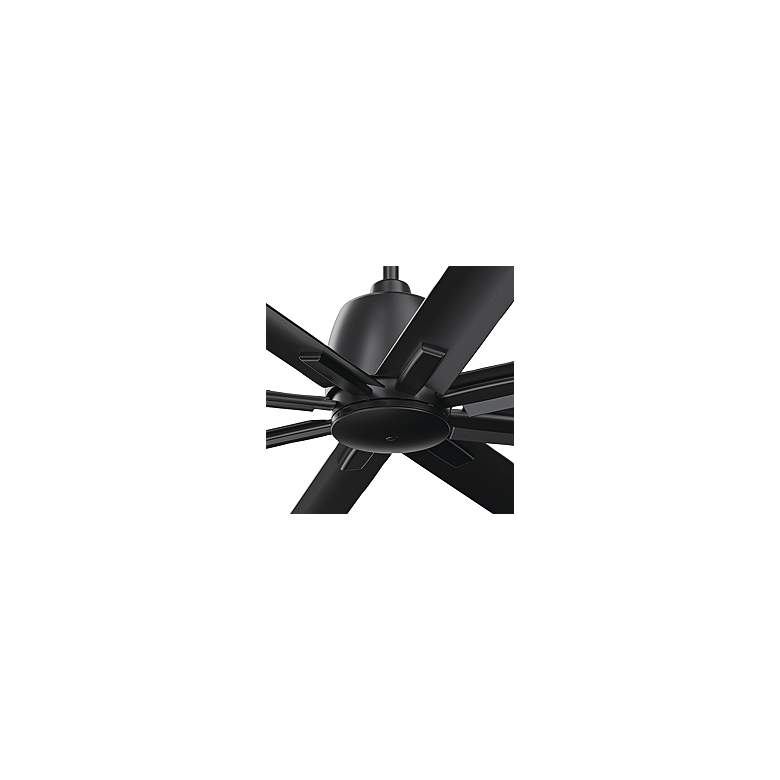 Image 4 84 inch Kichler Breda Satin Black Large Outdoor Ceiling Fan with Remote more views