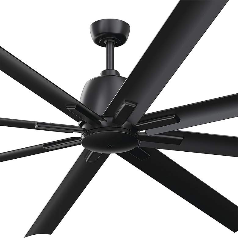 Image 4 84" Kichler Breda Satin Black Large Outdoor Ceiling Fan with Remote more views