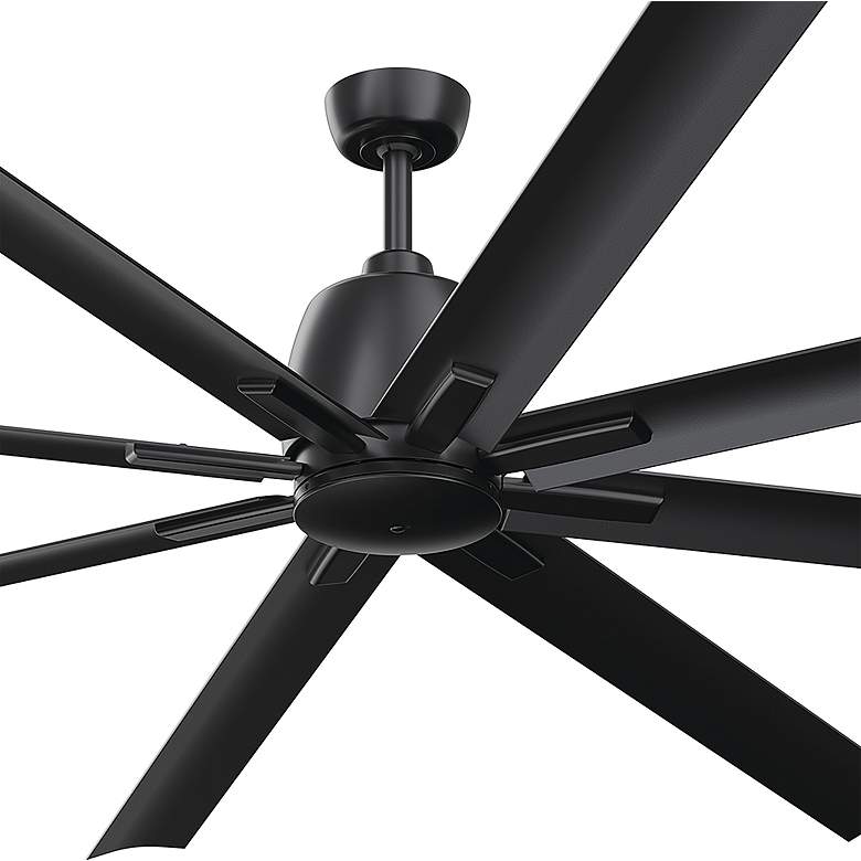 Image 5 84 inch Kichler Breda Satin Black Large Outdoor Ceiling Fan with Remote more views