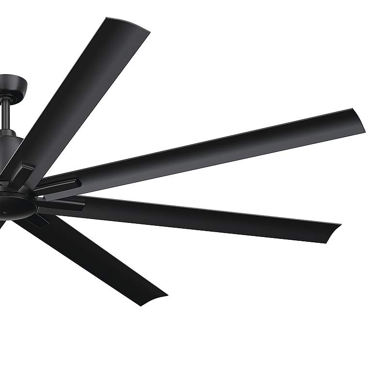 Image 6 84 inch Kichler Breda Satin Black Large Outdoor Ceiling Fan with Remote more views