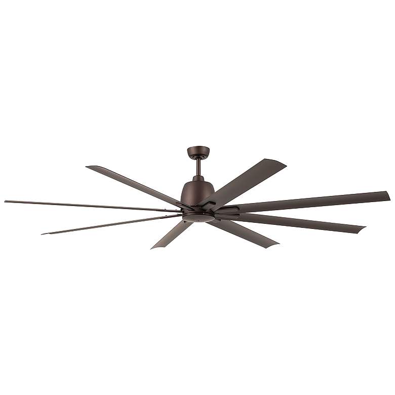 Image 1 84 inch Kichler Breda Satin Bronze Large Outdoor Ceiling Fan with Remote