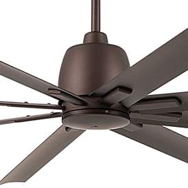 Image2 of 84" Kichler Breda Satin Bronze Large Outdoor Ceiling Fan with Remote more views
